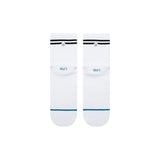 Stance - Lined Up Mid Quarter Socks - White