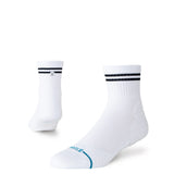 Stance - Lined Up Mid Quarter Socks - White