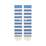 Stance - Striped It Crew Socks - Capri Blue Large