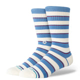 Stance - Striped It Crew Socks - Capri Blue Large