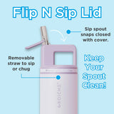 Grosche - ALPINE Flip 'N Sip Insulated Water Bottle With Straw, 20oz