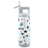 Grosche - ALPINE Flip 'N Sip Insulated Water Bottle With Straw, 20oz - True North