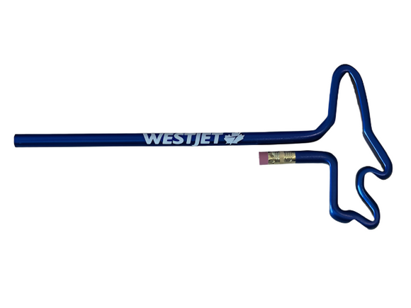 WestJet - Airplane Pencil - Metallic Blue