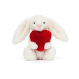 JellyCat Bashful Red Love Heart Bunny Little