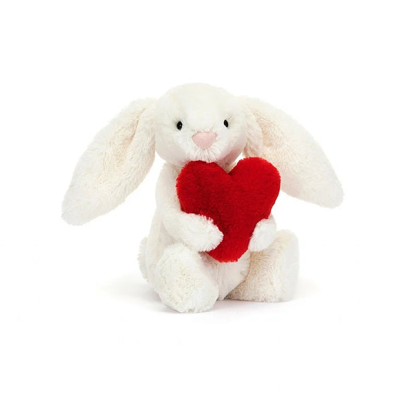 JellyCat Bashful Red Love Heart Bunny Little