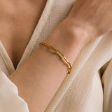 Lover's Tempo -  WATERPROOF Bold Paperclip Bracelet - Gold