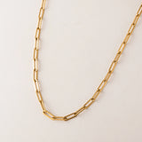 Lover's Tempo - WATERPROOF Bold Paperclip Necklace - Gold
