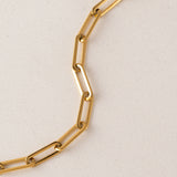 Lover's Tempo - WATERPROOF Bold Paperclip Necklace - Gold