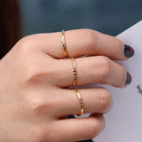 Lover's Tempo - Waterproof Brit Ring Stack Set - Gold