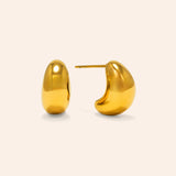 Lover's Tempo - WATERPROOF Crest Dome Hoop Earrings