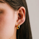 Lover's Tempo - WATERPROOF Crest Dome Hoop Earrings