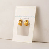 Lover's Tempo - WATERPROOF Crest Dome Hoop Earrings