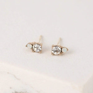 Dolce Stud Earrings - Clear