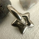 Pika & Bear "Centauri" Star Charm Hugger Hoop Earrings