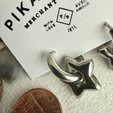 Pika & Bear "Centauri" Star Charm Hugger Hoop Earrings