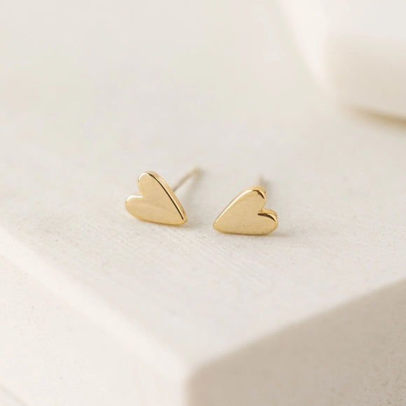 Everly Heart Stud - Gold