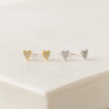 Lover's Tempo - Flutter Heart Stud Earrings