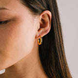 Lover's Tempo - WATERPROOF Friday Hoop Earrings - Gold