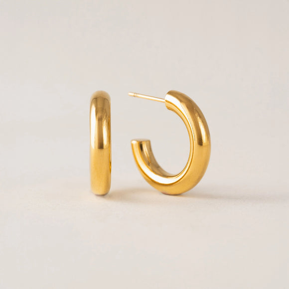 Lover's Tempo - WATERPROOF Friday Hoop Earrings - Gold