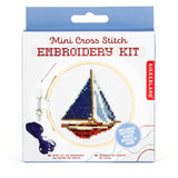 Sailboat Mini Cross Stitch Embroidery Kit