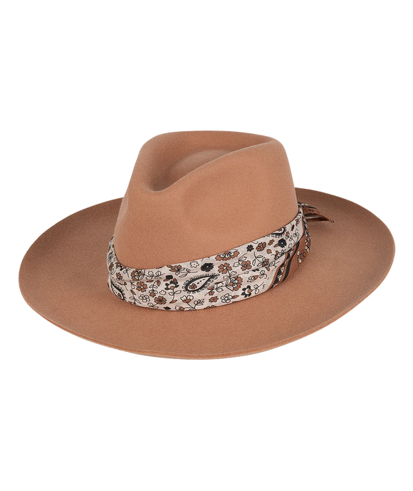 Kooringal - Women's Wide Brim Fedora - Goulburn - Terracotta