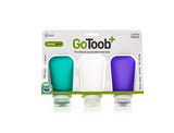 GoToob+ 3-Pack Refillable Silicone Travel Bottles: Large 3.4 fl oz / 100 ml