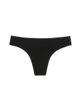 Huha - Seamless Low-Mid Rise Thong - Black