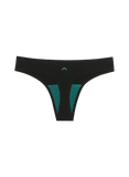 Huha - Seamless Low-Mid Rise Thong - Black