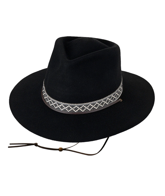 Kooringal - Women's Felt Wide Brim - Phoenix - Black