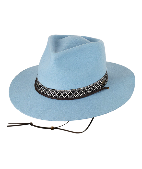 Kooringal - Women's Felt Wide Brim - Phoenix - Faded Denim Blue- Medium