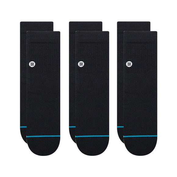 Stance - Icon Quarter Sock 3 Pack - Black