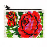 Tribal Roots - Beaded Rose Coin Purse