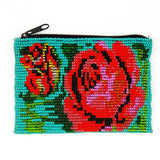 Tribal Roots - Beaded Rose Coin Purse