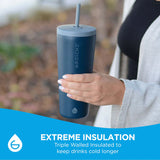 Grosche - JASPER Stainless Steel Tumbler with Straw, 23oz