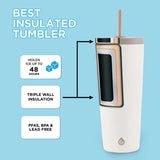 Grosche - JASPER Stainless Steel Tumbler with Straw, 23oz