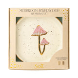 SCW - Jewelry Dish & Stud Earring Set - Mushroom/Oatmeal