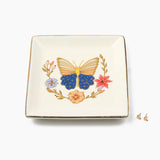 SCW - Jewelry Dish & Stud Earring Set - Butterfly/Cream