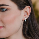 SCW - Stud Trio Ear Jacket Set - Dragonfly/Opalite/Silver