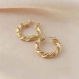 Jessie Hoop Earrings - Gold