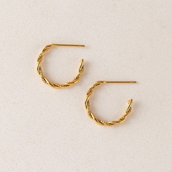 Lover's Tempo - WATERPROOF Josie Hoop Earrings - Gold