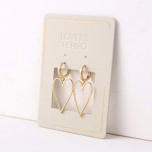 Lovestruck Heart Hoop Earrings - Gold