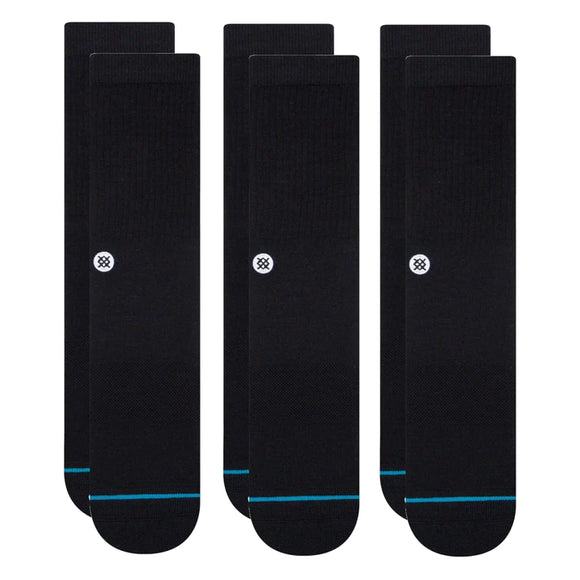 Stance - Icon Crew 3 Pack Socks - Black