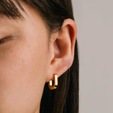 Lover's Tempo - Maya Paperclip Hoop Earrings - Gold