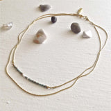 Pika & Bear "Thomson" Hand Cut Heishi Bead Double Strand Necklace