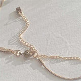 Pika & Bear "Diamond Dog" Double Strand Heishi Bead Necklace with Rhinestone Diamond Drop