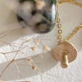 "Cubensis" Mushroom Charm Necklace in Gold or Silver