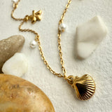 Pika & Bear "Sechelt" Sea Charm Necklace in Gold
