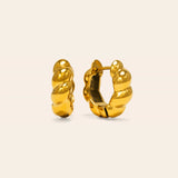 Lover's Tempo - WATERPROOF Croissant Puff Hoop Earrings