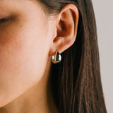 Lover's Tempo - WATERPROOF Oval Puff Hoop Earrings