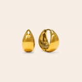 Lover's Tempo - WATERPROOF Oval Puff Hoop Earrings